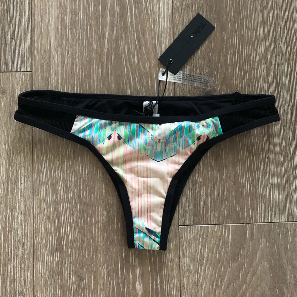 NWT TAVIK Jayden Bikini bottom mesh Acid Print S